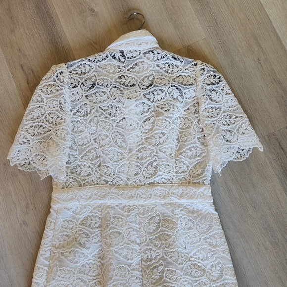 Sandro Short Sleeve White Dress - Picture 3 of 8